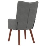 vidaXL fauteuil Gris foncé 63 x 67 x 94 cm Velours