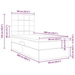 vidaXL Lit avec rangement et LED avec LED Taupe 90 x 200 cm Polyester