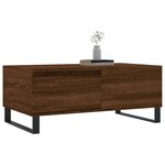 vidaXL Table basse Chêne marron 90x50x36 5 cm Bois d'ingénierie