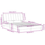 vidaXL Cadre de lit avec LED sans matelas gris clair 140x200cm velours