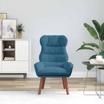 vidaXL fauteuil Bleu 69 x 74 x 93 cm Velours