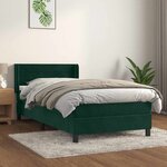 vidaXL Sommier à lattes de lit et matelas Vert foncé 80x200 cm Velours