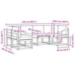 vidaXL Ensemble de canapés d'extérieur 6 pc Blanc et crème