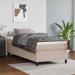 vidaXL Sommier à lattes de lit avec matelas Cappuccino 100x200 cm