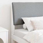 vidaXL Tête de lit capitonnée Gris clair 90 cm Pin massif