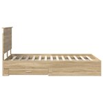vidaXL Cadre de lit Chêne Sonoma 135 x 190 cm Bois d'ingénierie