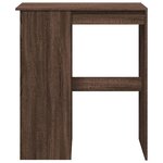 vidaXL Table de bar avec étagères chêne marron bois d'ingénierie