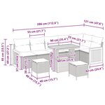vidaXL Ensemble de canapé de jardin 9 Pièces Beige et crème polyrotin