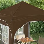 vidaXL Tente de fête pop-up 192 x 192 x 245 cm Taupe