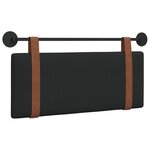 vidaXL Tête de lit suspendue Noir PU antique