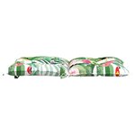 vidaXL Coussins de chaise à dossier bas lot de 4 multicolore tissu