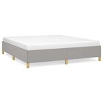 vidaXL Cadre de lit Gris clair 160x200 cm Tissu