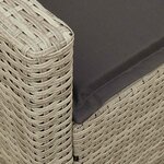 vidaXL Canapé de jardin et coussins 5 places gris clair résine tressée