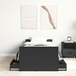 vidaXL Cadre de lit sans matelas noir 75x190 cm
