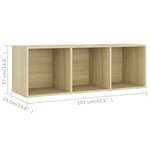 vidaXL Meubles TV 2 Pièces Chêne sonoma 107x35x37 cm Bois d'ingénierie