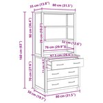 vidaXL Ensemble de meubles de rangement Marron Bois d'ingénierie