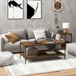 vidaXL Table basse Chêne marron 80x50x40 cm Bois d'ingénierie