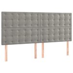 vidaXL Sommier à lattes de lit et matelas Gris clair 160x200cm Velours