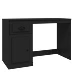 vidaXL Bureau avec tiroir noir 115x50x75 cm bois d'ingénierie