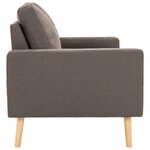 vidaXL Canapé à 2 places Taupe Tissu