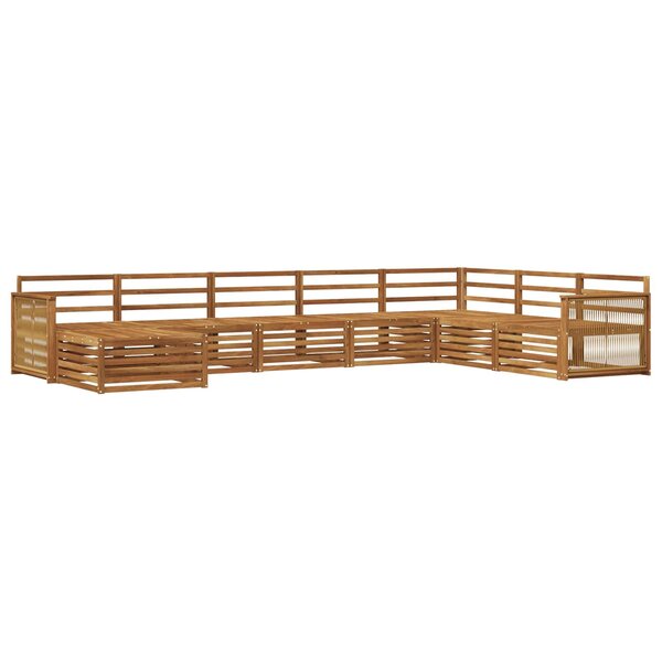 vidaXL Ensemble de canapés d'extérieur 8 pc Naturel