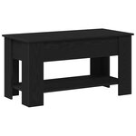 Table basse en chêne noir - 101x49x52 cm en bois d'ingénierie