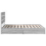 vidaXL Lit de Rangement Gris Sonoma 150 x 200 cm Bois d'ingénierie