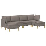 vidaXL Canapé modulaire avec rangement 6 Pièces Taupe Tissu