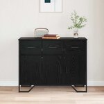 vidaXL Buffet Chêne noir 97 x 32.5 x 74.5 cm Bois d'ingénierie