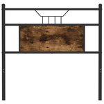 vidaXL Tête de lit chêne fumé 75 cm bois d'ingénierie et acier