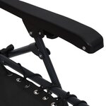 vidaXL Chaise pliable de terrasse Textilène Noir