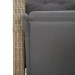 vidaXL Ensemble à manger de jardin et coussins 9 Pièces mélange beige