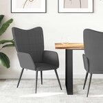 vidaXL Chaise de relaxation Gris foncé Tissu