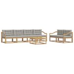 vidaXL Ensemble de canapés d'extérieur 6 pc Blanc et gris clair