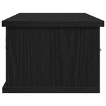 vidaXL Étagère à tiroir murale Noir Chêne 60x26x18 5cm Bois d'ingénierie