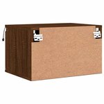 vidaXL Tables de chevet murales avec lumières LED 2 Pièces chêne marron