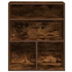 vidaXL Bibliothèque chêne fumé 60x30x71 5 cm bois d'ingénierie