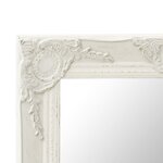vidaXL Miroir mural style baroque 50x40 cm Blanc