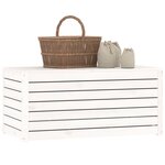 vidaXL Boîte de jardin blanc 101x50 5x46 5 cm bois massif de pin