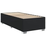 vidaXL Sommier à lattes de lit avec matelas Noir 90x200 cm Similicuir