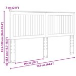 vidaXL Tête de lit Chêne fumé 160 cm Bois d'ingénierie