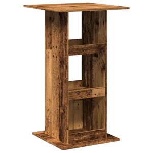 vidaXL Table de bar avec rangement vieux bois bois d’ingénierie