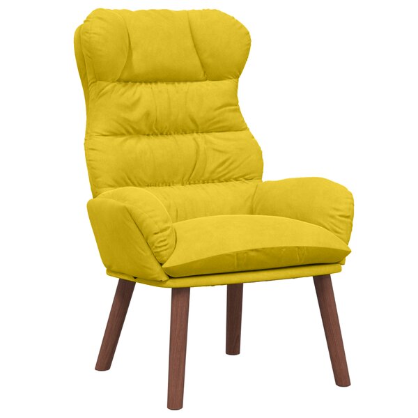 vidaXL Chaise Relaxante en Velours Jaune