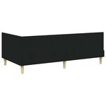 vidaXL Cadre de lit d'angle Noir 80 x 200 cm Tissu et bois reconstitué