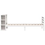 vidaXL Lit bibliothèque sans matelas blanc 90x200cm bois de pin massif
