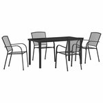 vidaXL Ensemble de salle à manger pour jardin 5 Pièces Anthracite