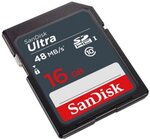 Carte mémoire Secure Digital (SD) Sandisk Ultra SDHC 16Go Classe 10