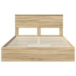 vidaXL Lit de Rangement Chêne Sonoma 140 x 190 cm Bois d'ingénierie