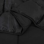 vidaXL Duvet d'été simple Noir 240 x 200 cm Satin et Microfibre