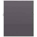 vidaXL Armoire d'évier avec lavabo intégré Gris brillant Aggloméré